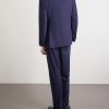 Pinstriped Wool Suit Jacket - BK