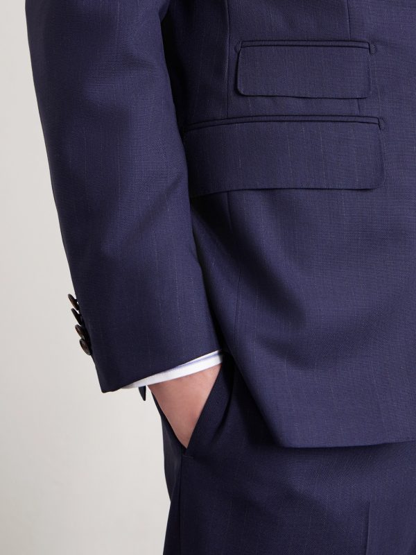 Pinstriped Wool Suit Jacket - CU