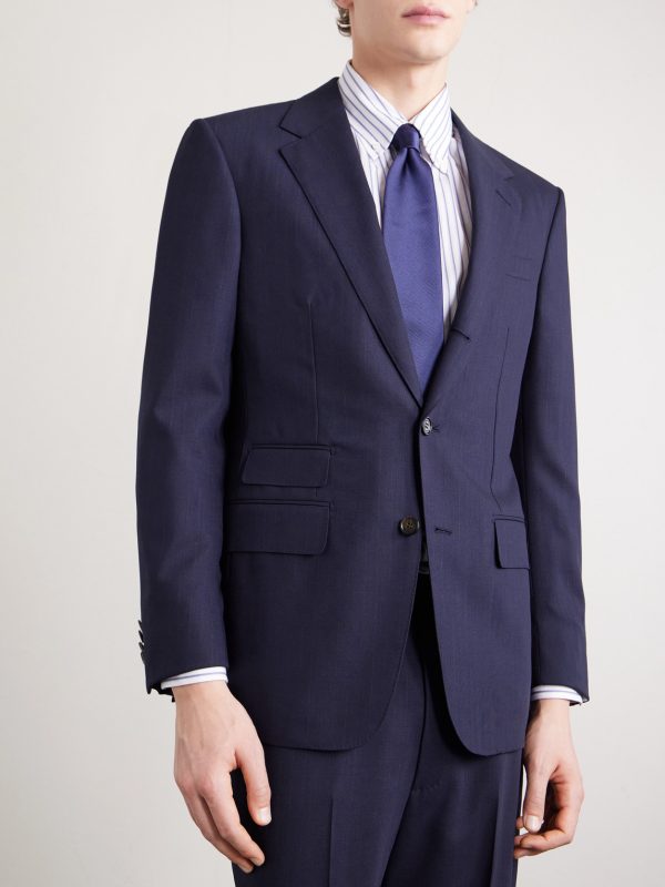 Pinstriped Wool Suit Jacket - FR
