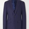 Pinstriped Wool Suit Jacket