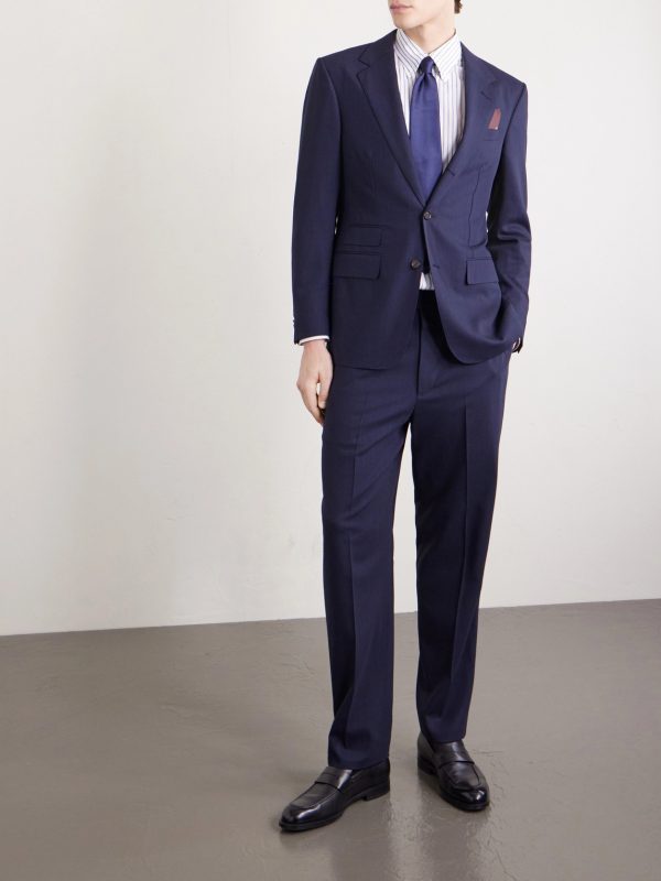 Pinstriped Wool Suit Jacket - OU