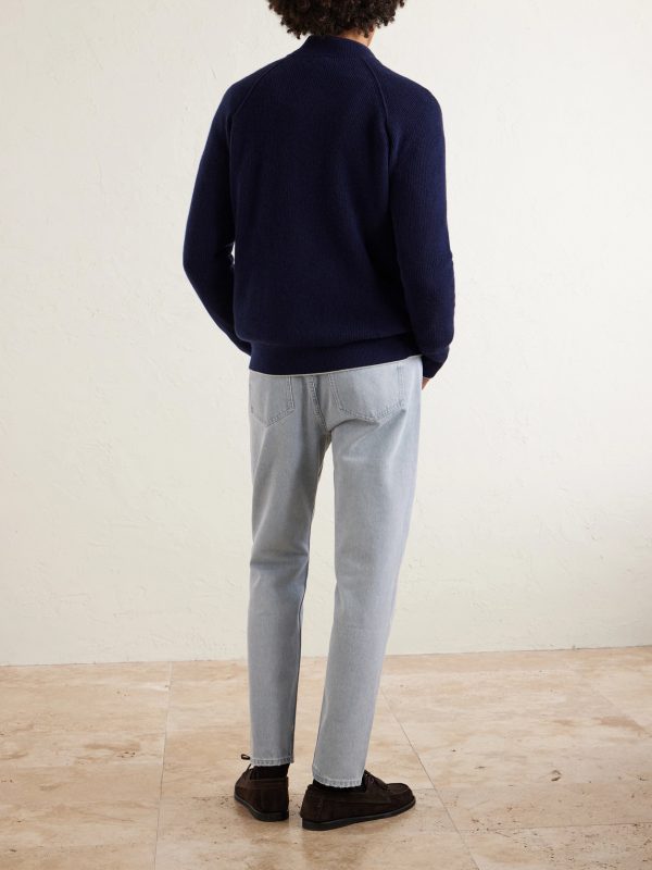 Cashmere Zip-Up Sweater - BK Cashmere Zip-Up Sweater - BK