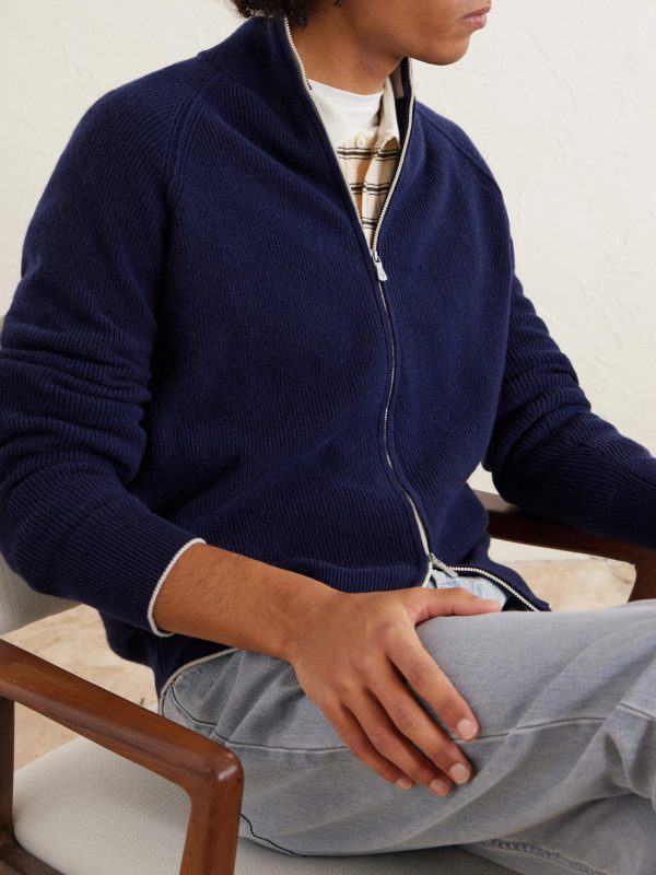 Cashmere Zip-Up Sweater - CU Cashmere Zip-Up Sweater - CU
