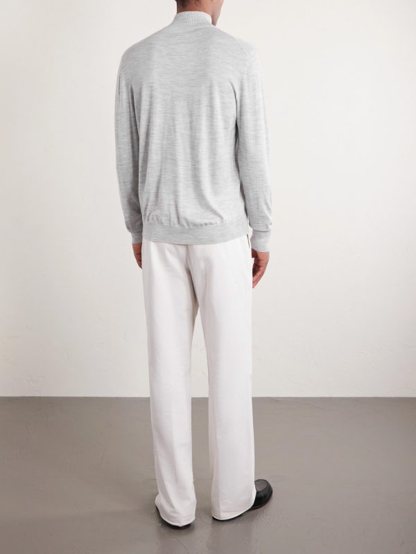 Wool Half-Zip Sweater - BK Wool Half-Zip Sweater - BK