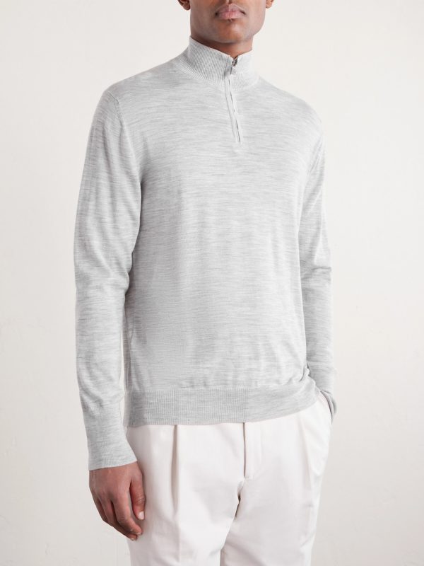 Wool Half-Zip Sweater - FR Wool Half-Zip Sweater - FR