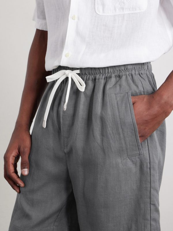 Straight-Leg Linen Shorts - CU Straight-Leg Linen Shorts - CU