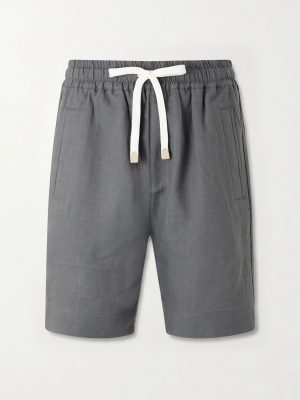 Straight-Leg Linen Shorts Straight-Leg Linen Shorts