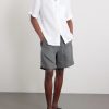 Straight-Leg Linen Shorts - OU Straight-Leg Linen Shorts - OU