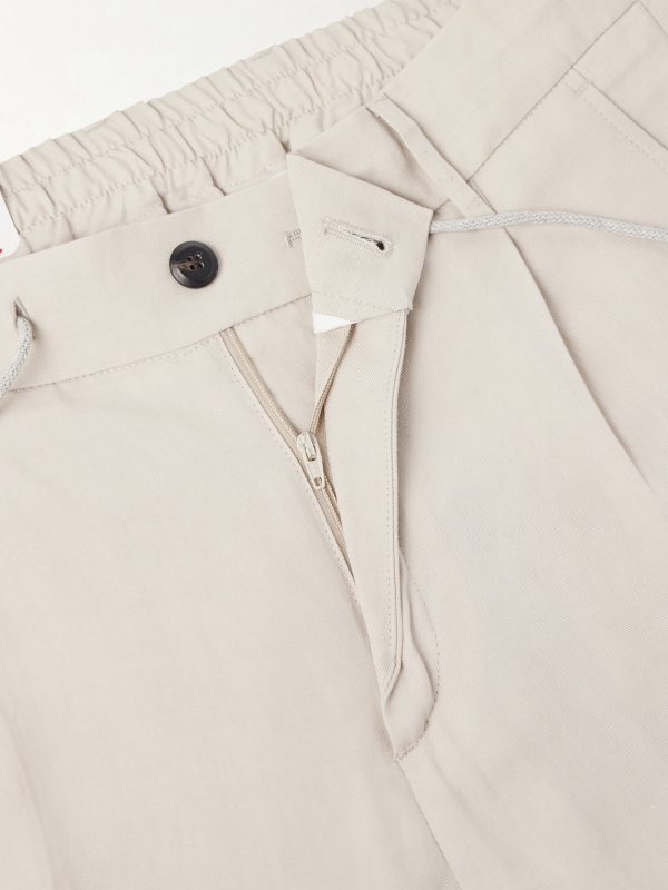 Straight-Leg Lyocell and Linen-Blend Drawstring Trousers - CU Straight-Leg Lyocell and Linen-Blend Drawstring Trousers - CU