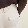 Straight-Leg Lyocell and Linen-Blend Drawstring Trousers - E2 Straight-Leg Lyocell and Linen-Blend Drawstring Trousers - E2