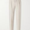 Straight-Leg Lyocell and Linen-Blend Drawstring Trousers Straight-Leg Lyocell and Linen-Blend Drawstring Trousers