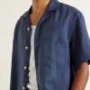 Camp-Collar Linen Shirt - CU