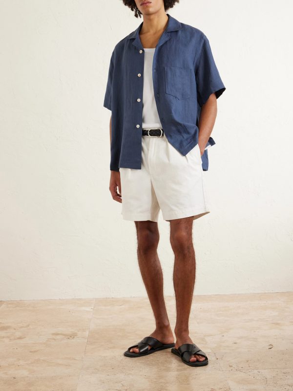 Camp-Collar Linen Shirt - OU