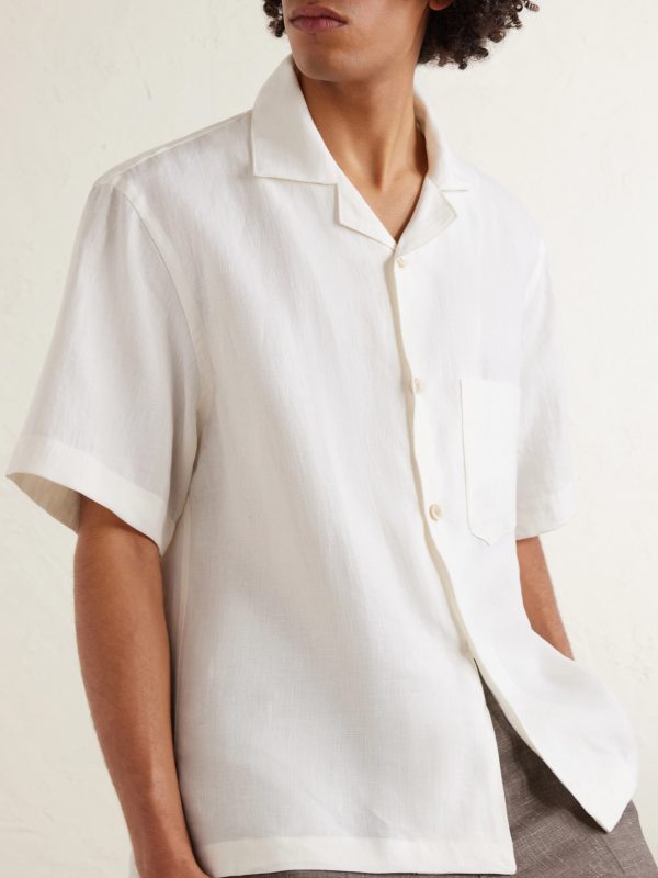 Camp-Collar Linen Shirt - CU Camp-Collar Linen Shirt - CU