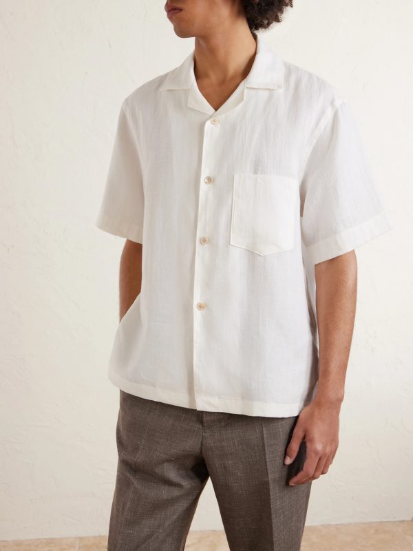 Camp-Collar Linen Shirt - FR Camp-Collar Linen Shirt - FR