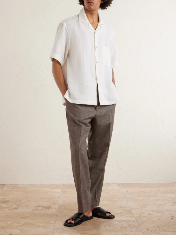 Camp-Collar Linen Shirt - OU Camp-Collar Linen Shirt - OU