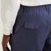 Straight-Leg Lyocell and Linen-Blend Drawstring Trousers - E2 Straight-Leg Lyocell and Linen-Blend Drawstring Trousers - E2