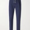 Straight-Leg Lyocell and Linen-Blend Drawstring Trousers Straight-Leg Lyocell and Linen-Blend Drawstring Trousers