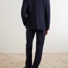 Slim-Fit Tapered Stretch-Wool Flannel Trousers - BK Slim-Fit Tapered Stretch-Wool Flannel Trousers - BK