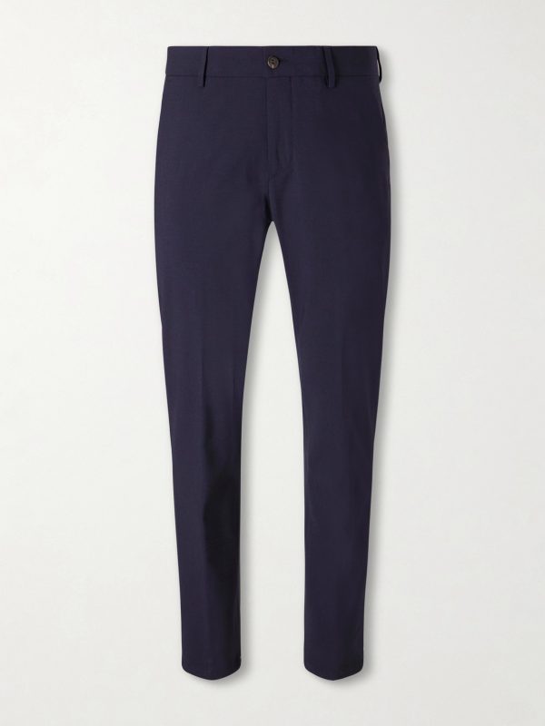 Slim-Fit Tapered Stretch-Wool Flannel Trousers Slim-Fit Tapered Stretch-Wool Flannel Trousers