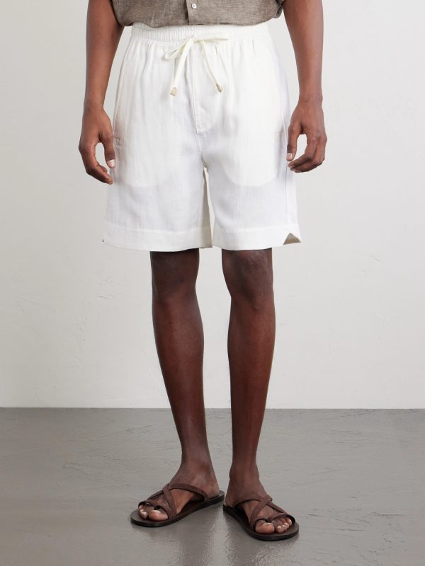 Straight-Leg Linen Shorts - FR