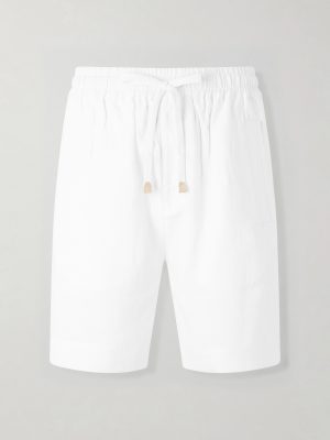 Straight-Leg Linen Shorts Straight-Leg Linen Shorts