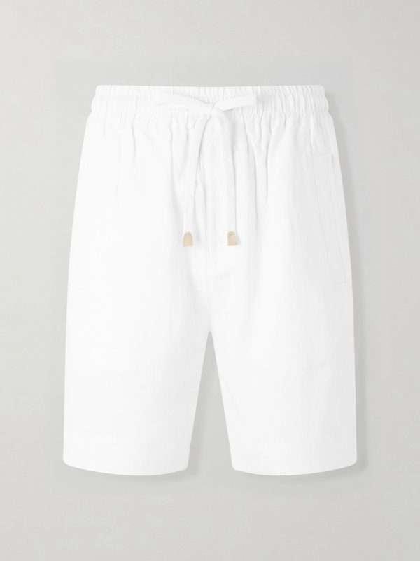 Straight-Leg Linen Shorts