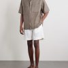 Straight-Leg Linen Shorts - OU