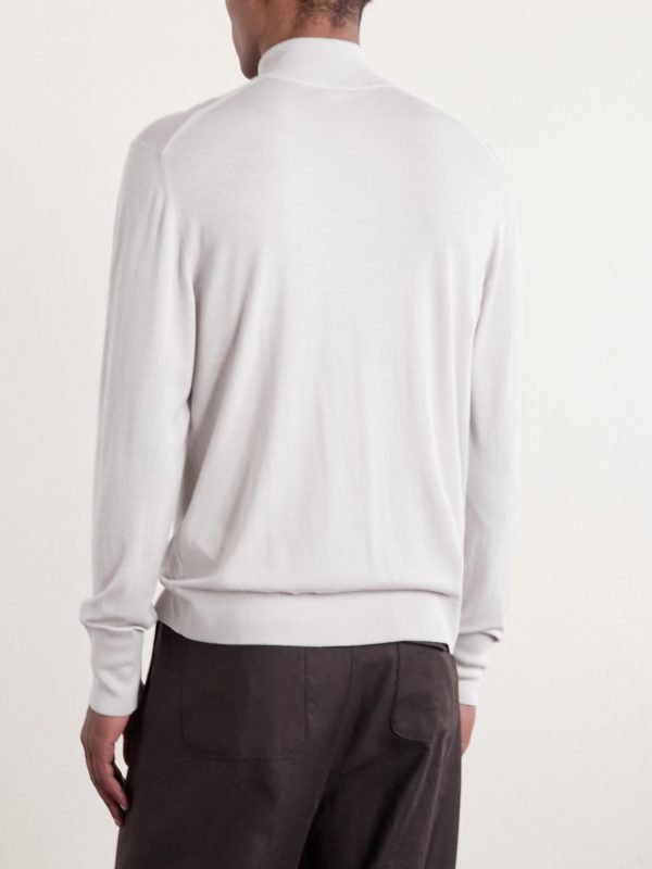 Wool Zip-Up Cardigan - BK