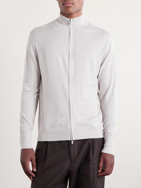 Wool Zip-Up Cardigan - FR