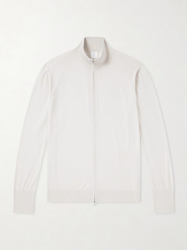 Wool Zip-Up Cardigan