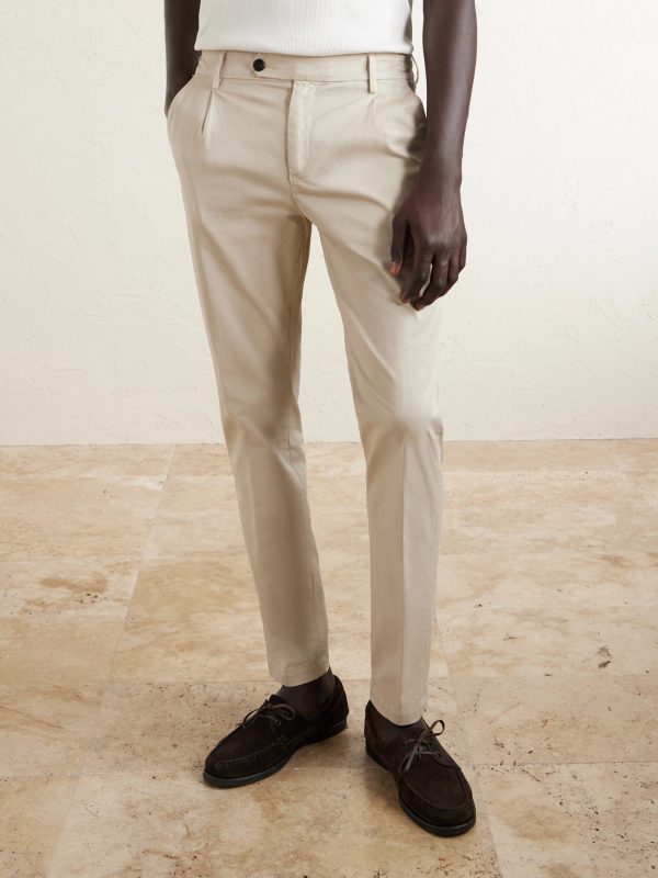 Slim-Fit Stretch Cotton-Twill Chinos - FR Slim-Fit Stretch Cotton-Twill Chinos - FR
