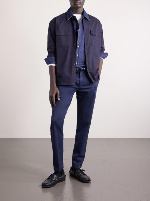 Slim-Fit Cotton-Blend Twill Chinos - OU