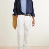 Straight-Leg Stretch-Cotton and Silk-Blend Trousers - OU Straight-Leg Stretch-Cotton and Silk-Blend Trousers - OU