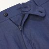 Flat Front Chino Linen Trousers - E1 Flat Front Chino Linen Trousers - E1
