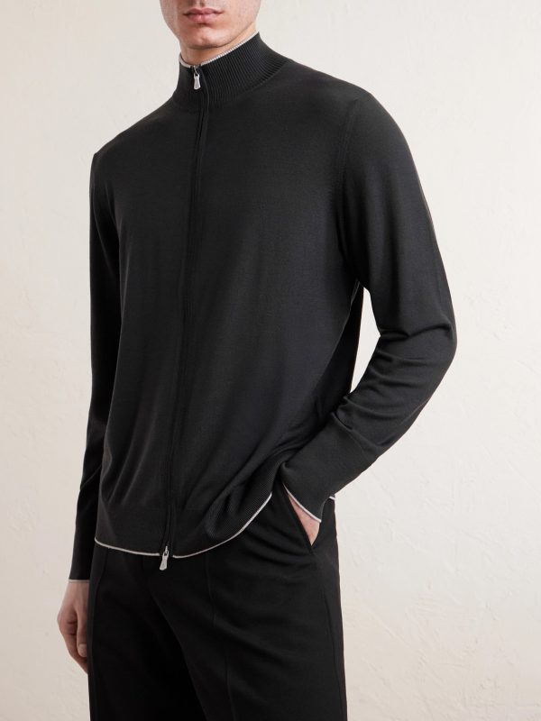Wool Zip-Up Cardigan - FR