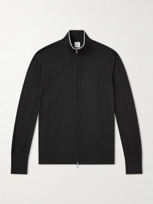 Wool Zip-Up Cardigan