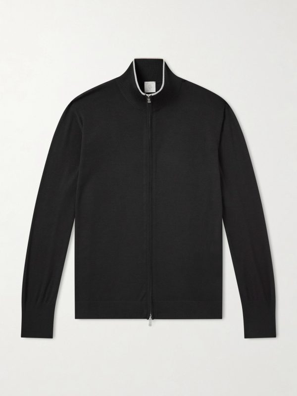 Wool Zip-Up Cardigan