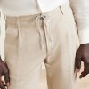 Straight-Leg Cotton and Linen-Blend Drawstring Trousers - E2 Straight-Leg Cotton and Linen-Blend Drawstring Trousers - E2