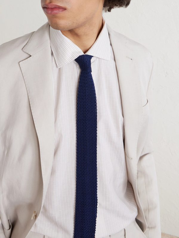 Striped Cotton and Linen-Blend Shirt - CU