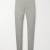 Straight-Leg Pleated Stretch Cotton and Silk-Blend Trousers Straight-Leg Pleated Stretch Cotton and Silk-Blend Trousers