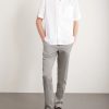 Straight-Leg Pleated Stretch Cotton and Silk-Blend Trousers - OU Straight-Leg Pleated Stretch Cotton and Silk-Blend Trousers - OU