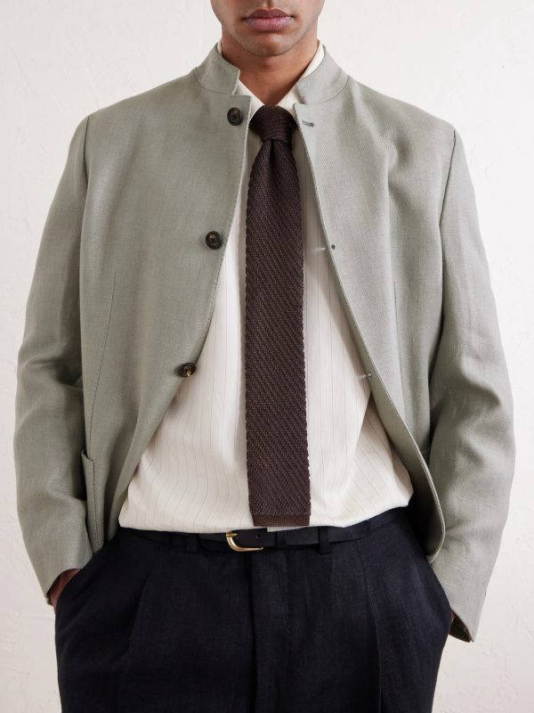 Slim-Fit Linen Blazer - CU