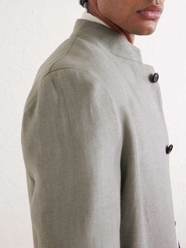 Slim-Fit Linen Blazer - E1