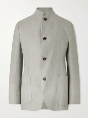 Slim-Fit Linen Blazer Slim-Fit Linen Blazer