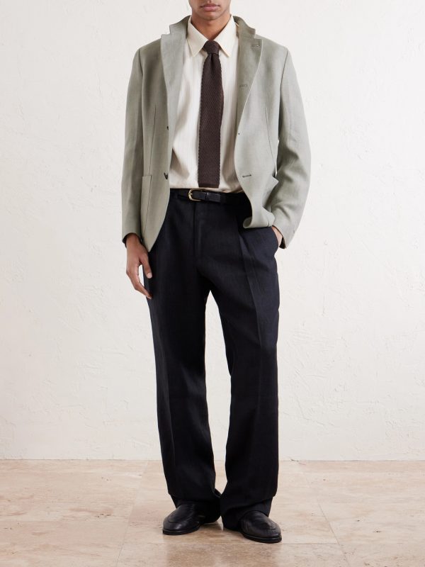 Slim-Fit Linen Blazer - OU