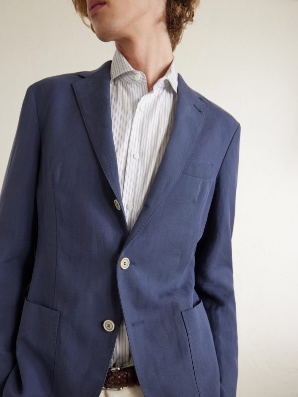 Lyocell and Linen-Blend Suit Jacket - E3