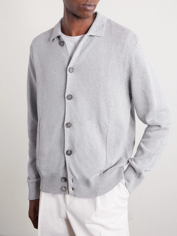 Cotton and Silk-Blend Cardigan - FR