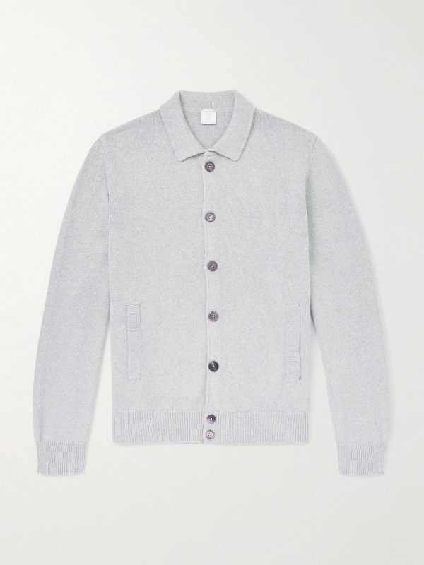 Cotton and Silk-Blend Cardigan