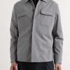 Wool-Blend Flannel Overshirt - FR